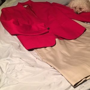 Red loft blazer size 10